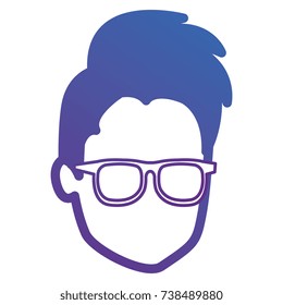 young man head avatar character