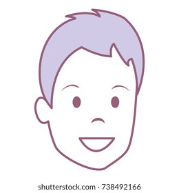 young man head avatar character