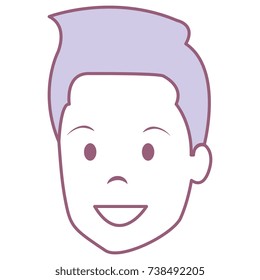 young man head avatar character