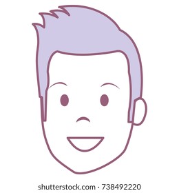 young man head avatar character