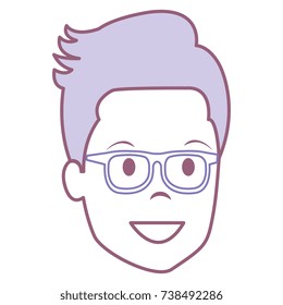 young man head avatar character