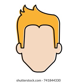 young man head avatar character