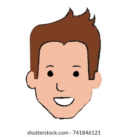 young man head avatar character