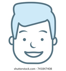 young man head avatar character