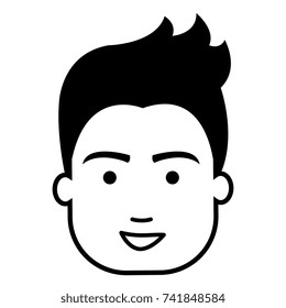 young man head avatar character