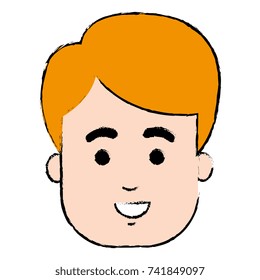 young man head avatar character