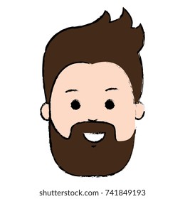 young man head avatar character