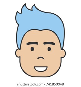 young man head avatar character