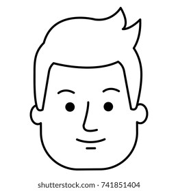 young man head avatar character