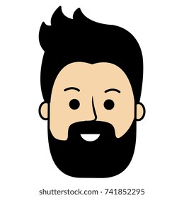 young man head avatar character