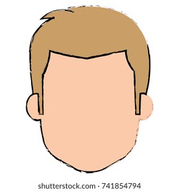 young man head avatar character