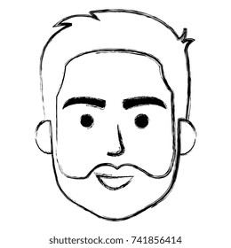 young man head avatar character