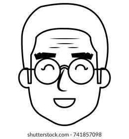 young man head avatar character