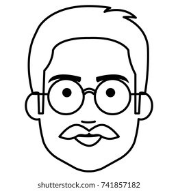 young man head avatar character