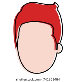 young man head avatar character