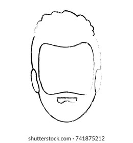 young man head avatar character