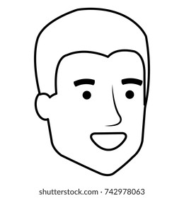 young man head avatar character