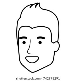 young man head avatar character
