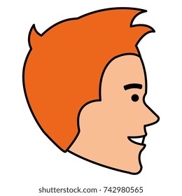 young man head avatar character
