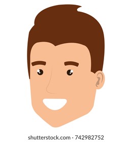 young man head avatar character