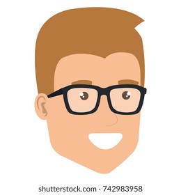 young man head avatar character