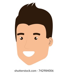 young man head avatar character