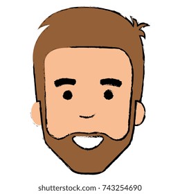 young man head avatar character
