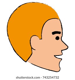young man head avatar character