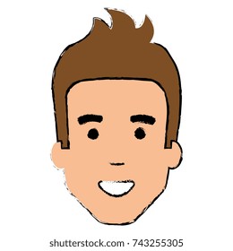 young man head avatar character