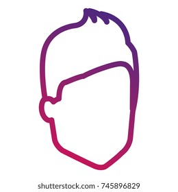 young man head avatar character