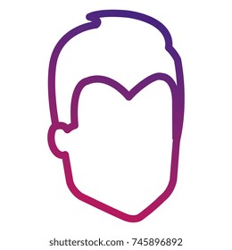 young man head avatar character