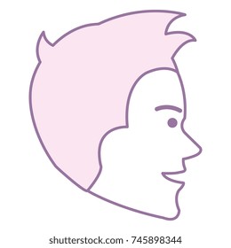 young man head avatar character