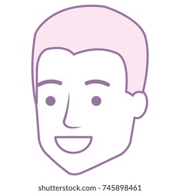 young man head avatar character