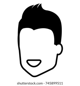 young man head avatar character