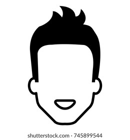 young man head avatar character