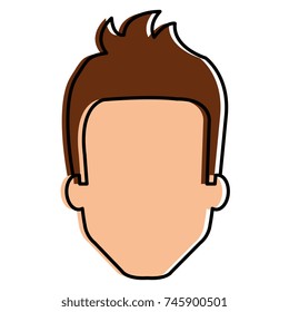 young man head avatar character