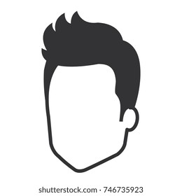 young man head avatar character