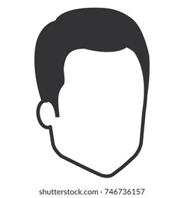 young man head avatar character