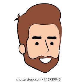 young man head avatar character