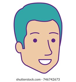 young man head avatar character