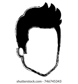 young man head avatar character