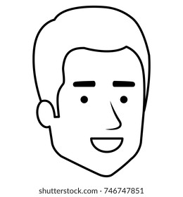 young man head avatar character