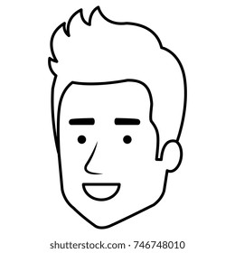 young man head avatar character