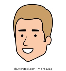 young man head avatar character