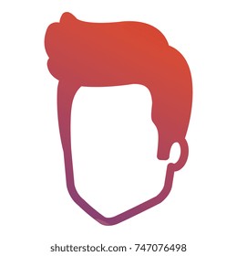 young man head avatar character