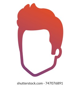 young man head avatar character