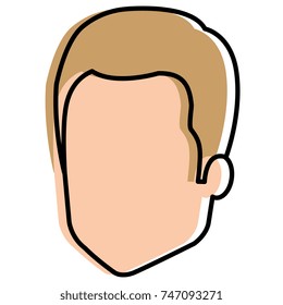 young man head avatar character