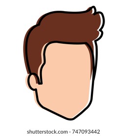 young man head avatar character
