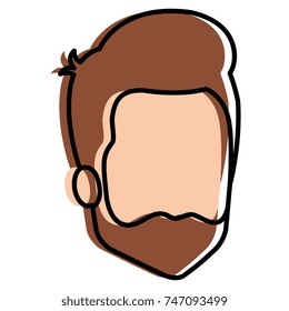 young man head avatar character