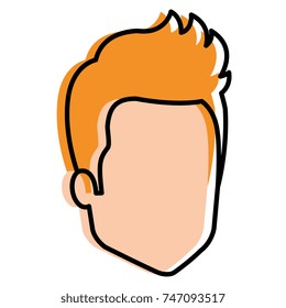 young man head avatar character